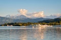 View from Haldenstrasse at the shores over Lake Lucerne Switzerland